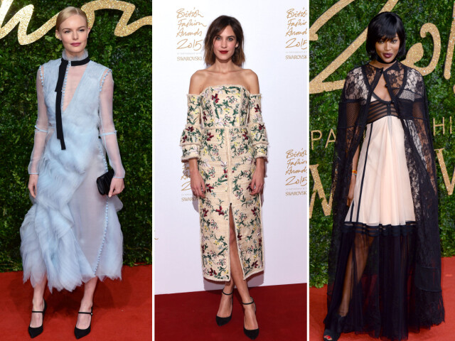 KRITIKK: Kate Bosworth (venstre), Alexa Chung (midten) og Naomi Campbell må tåle slakt for antrekkene de valgte til gårsdagens British Fashion Awards. Foto: Scanpix KRITIKK: Kate Bosworth (venstre), Alexa Chung (midten) og Naomi Campbell må tåle slakt for antrekkene de valgte til gårsdagens British Fashion Awards. Foto: Scanpix